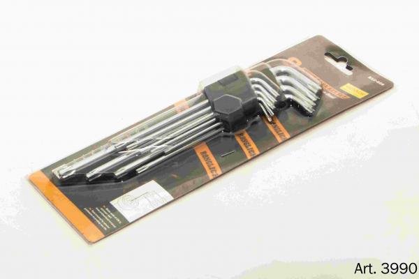 LLAVES TORX X 9 PZAS. - CHROME VANADIUM PESADO - EN BLISTER - "CONNOR" 